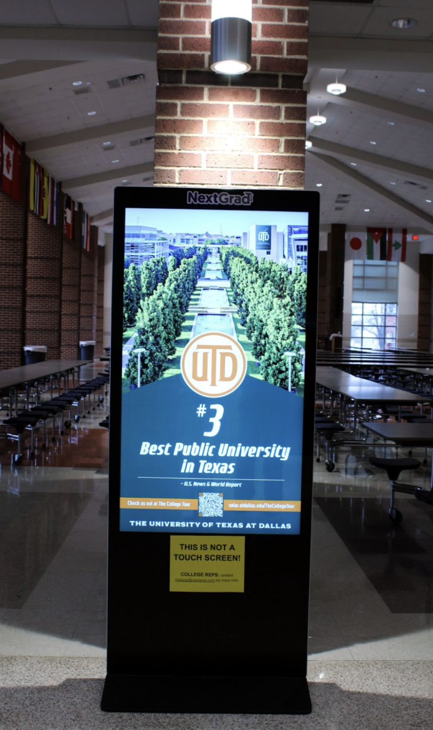 What’s next? Centennial’s NextGrad screen in our cafeteria helps connect students to college opportunities- a nationwide effort helping high schoolers plan a future.